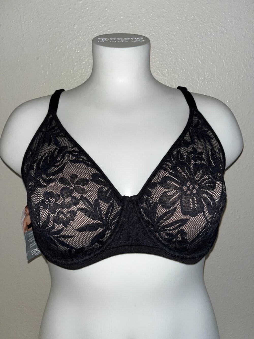 BALI BREATHE COTTON MODAL LACE UNDERWIRE BRA SZ 36DD